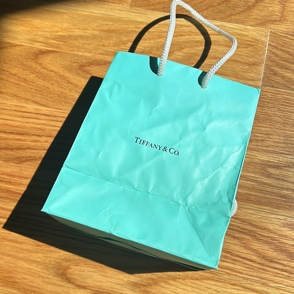 Tiffany and co rope handle merch bag / Tiffany blue and white handle - Picture 7 of 8